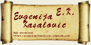 Evgenija Kasalović vizit kartica